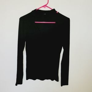 Women Black Long Sleeves Top